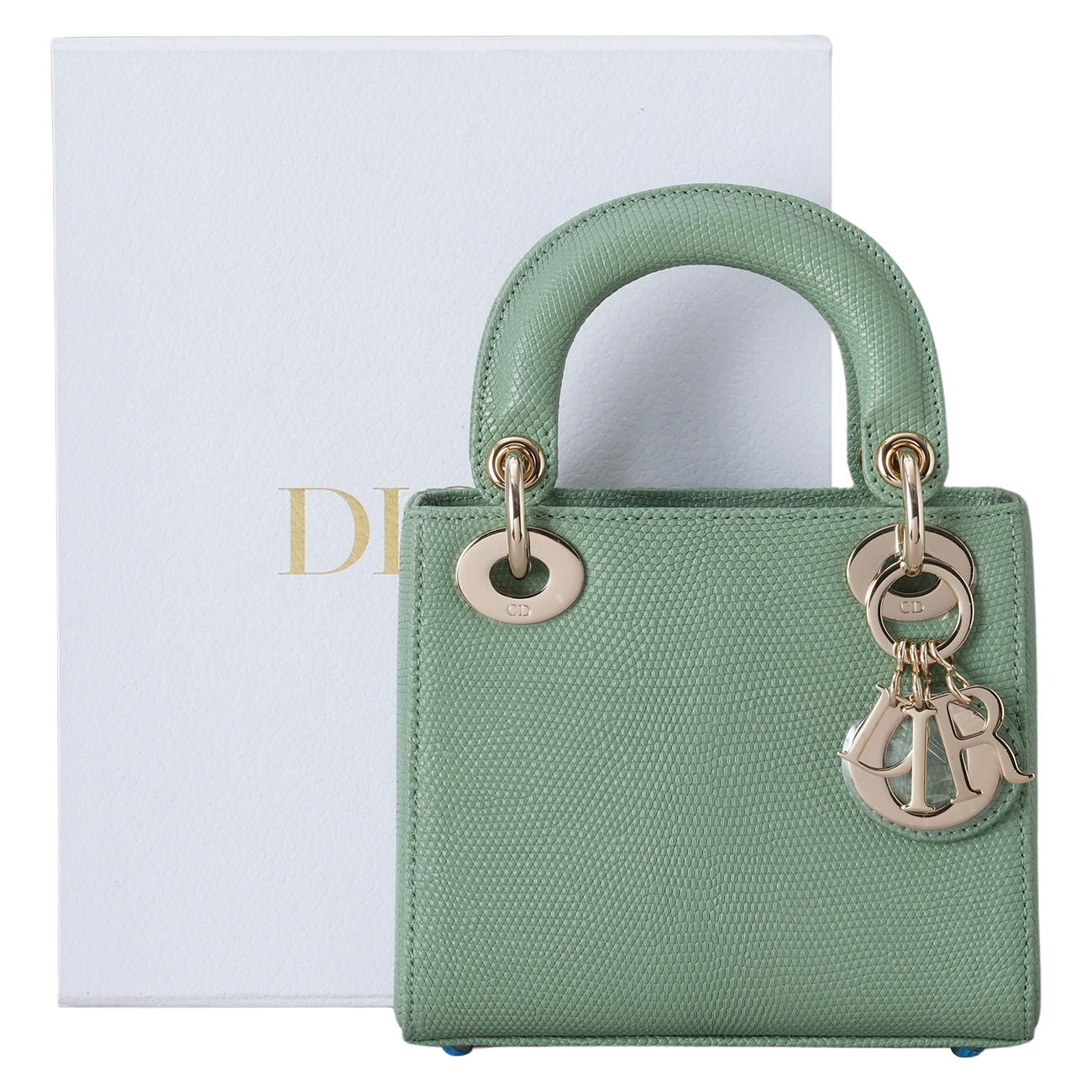 CHRISTIAN DIOR(USED)디올 이그조틱 리자드 레이디디올 미니